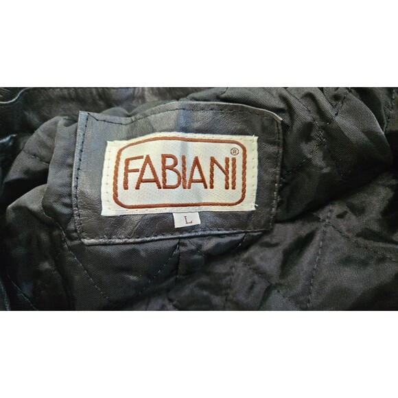 Fabiani Black Genuine Leather Finest Quality Men's Trench Coat Size L - Picture 2 of 11